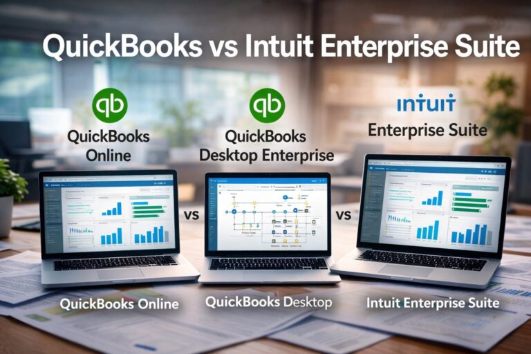Comparison of QuickBooks and Intuit Enterprise Suite accounting software options