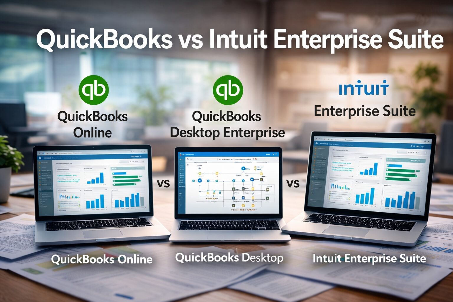 Comparison of QuickBooks and Intuit Enterprise Suite accounting software options